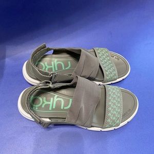 Ryka Rodanthe Sandals Grey/Turquoise Women SZ 9M